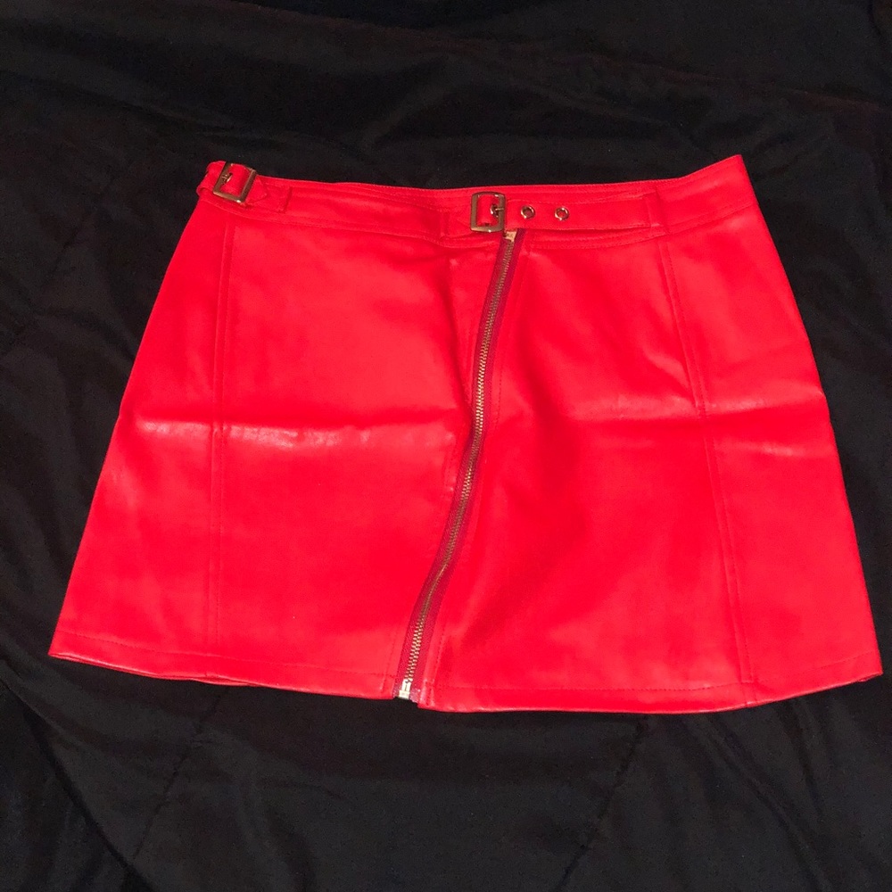 Faux Leather Skirt